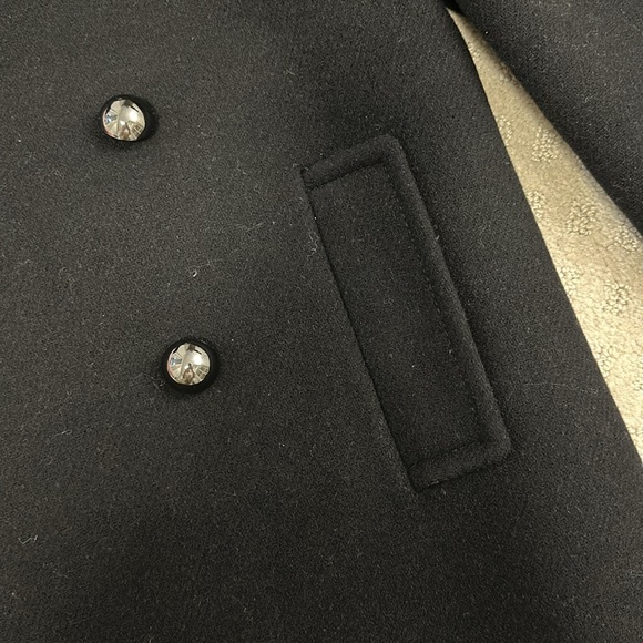 Kate Spade New York | Black Scalloped Peacoat - Picture 8 of 10